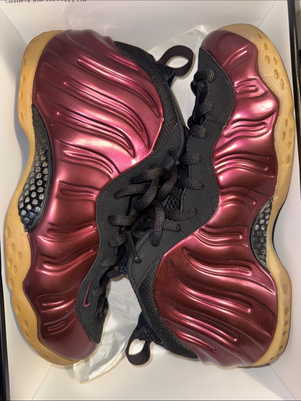 Nike air FOAMPOSITED ONE MAROON SIZE 10.5